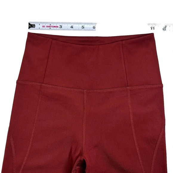 Girlfriend Collective Compression High Rise Cropped Legging in Terracotta Size S - Picture 6 of 10